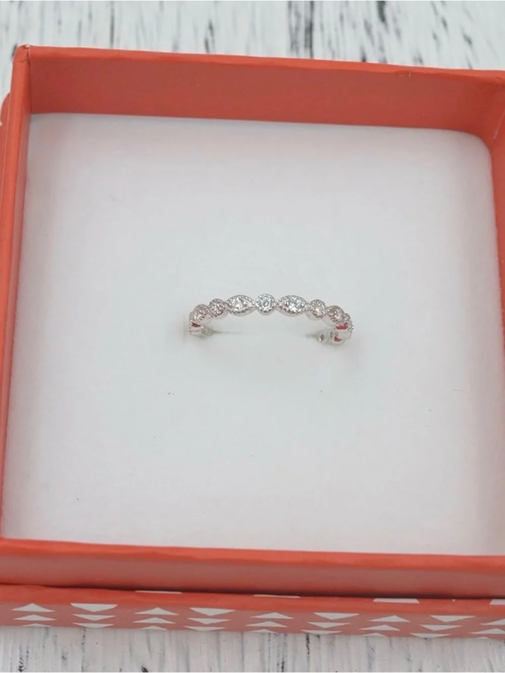 Espere Silver Pavé Diamond Eternity Ring - Silver